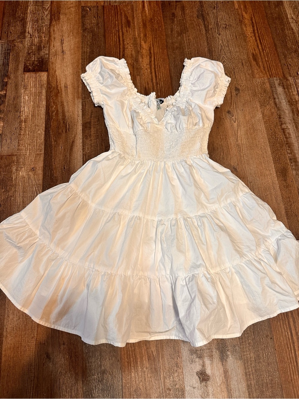 Princess Polly White Ruffled Tiered Dress